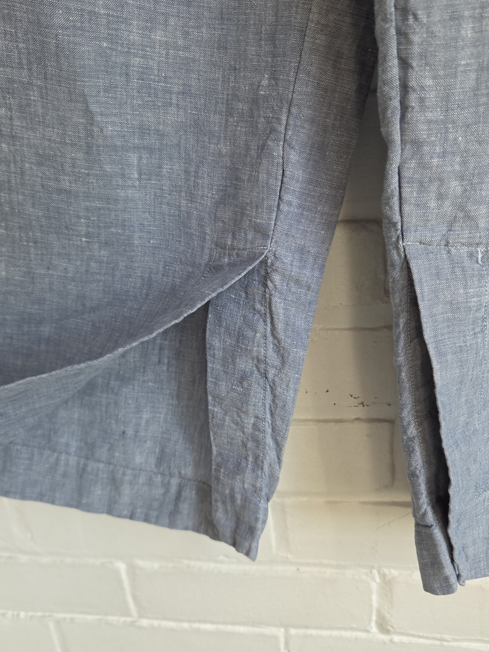 Athleta Cabo Retreat Linen Pants Blue Wide Leg Womens 20 Coastal Resort - Picture 2 of 7